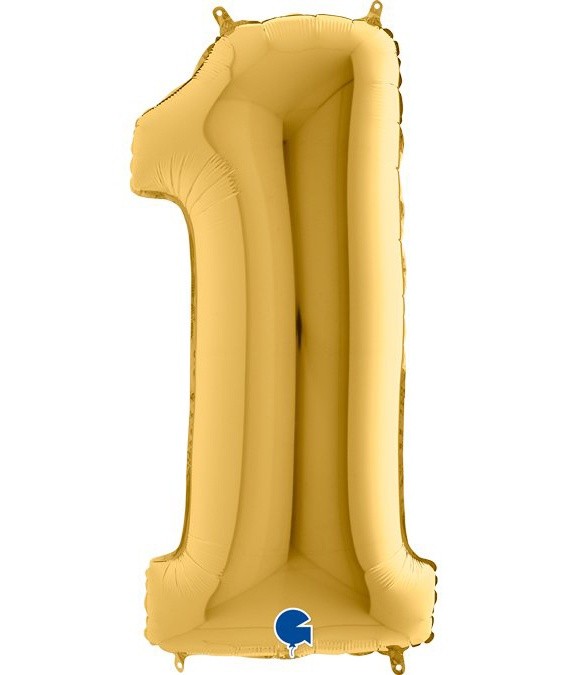 Μπαλόνια Foil Αριθμοί Χρυσό Μηδέν 1μ.