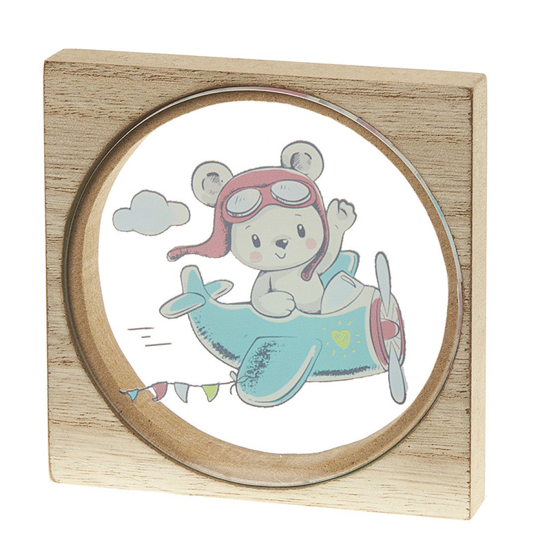 Ξύλινη κορνίζα και πλέξι αεροπλάνο