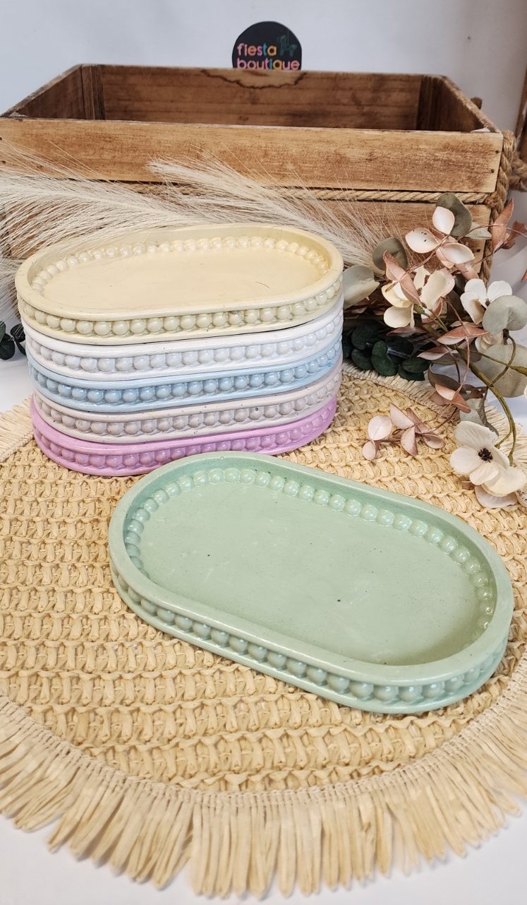 Χειροποίητος Οβάλ Διακοσμητικός Δίσκος 