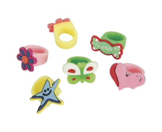 Παιδικά Δαχτυλίδια Rubber Die Cut Rings 10 τεμ.