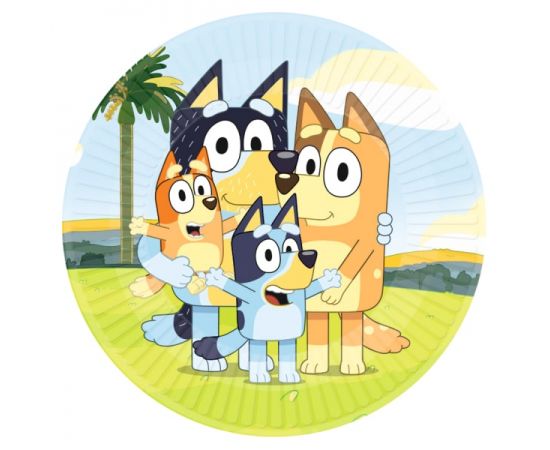 Πιάτα χάρτινα φαγητού Bluey 23εκ. (8τεμ.)