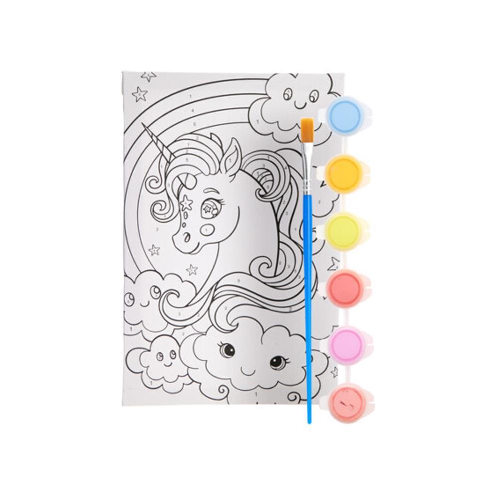 Καμβάς ζωγραφικής με νερομπογιές μονόκερος Υ29,5x19,7x1,7εκ.