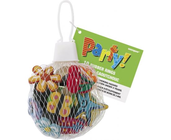 Παιδικά Δαχτυλίδια Rubber Die Cut Rings 10 τεμ.