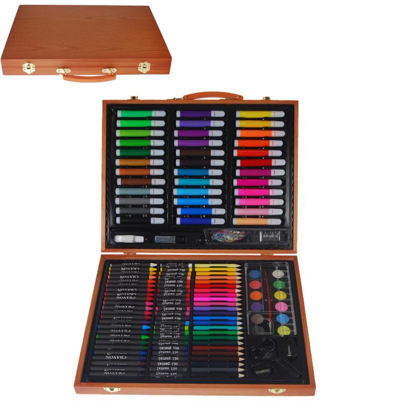 Σετ ζωγραφικής XXL σε ξύλινο κουτί 150τεμαχίων
