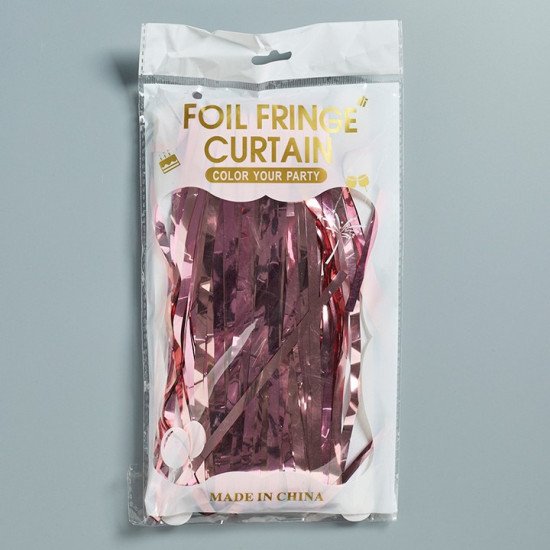 Κουρτίνα Διακόσμησης Ροζ Χρυσό