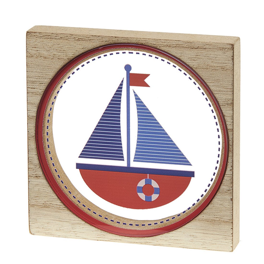 Ξύλινη κορνίζα και πλέξι καράβι