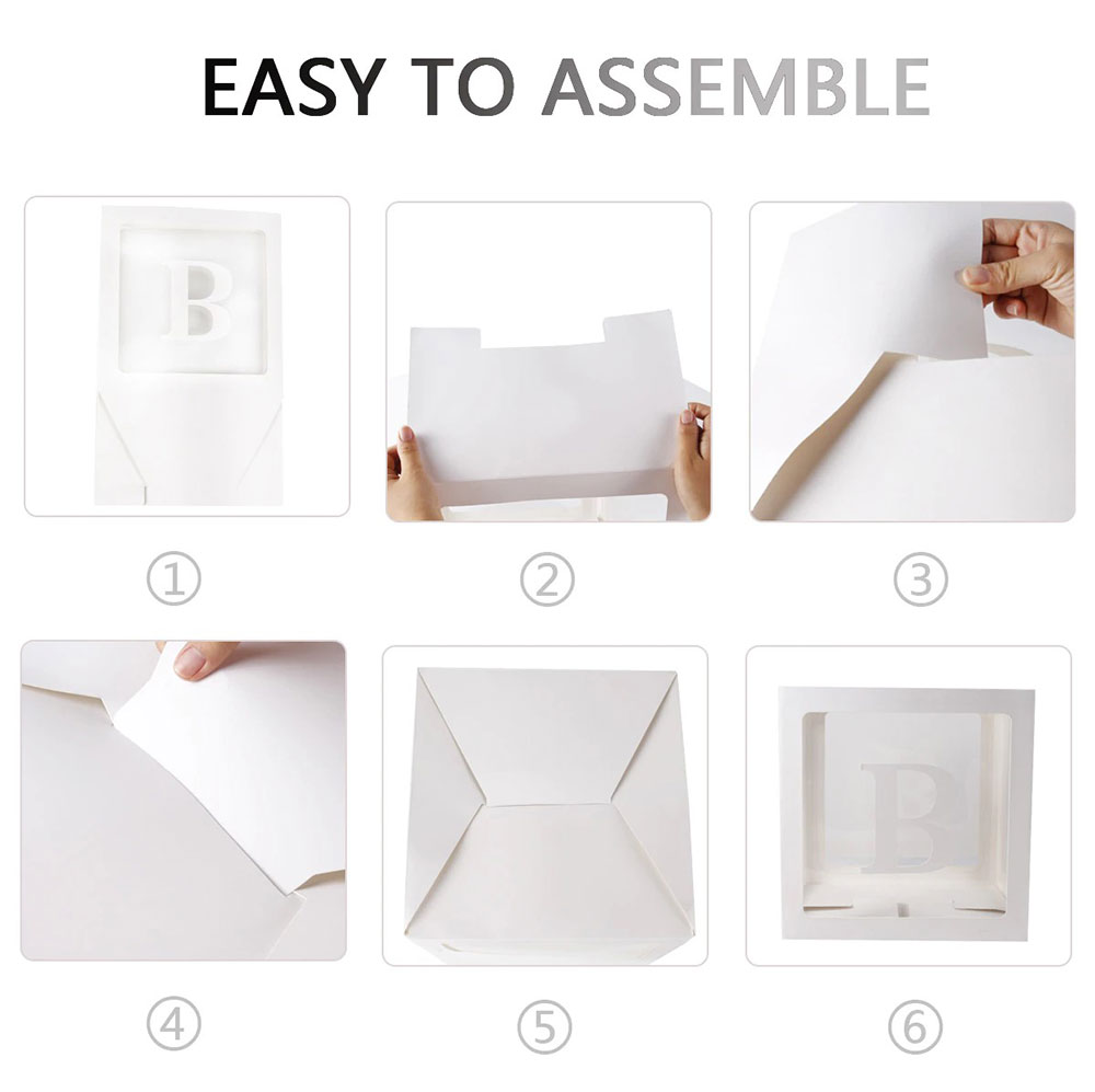 Balloon Love box λευκό | 4 τεμάχια