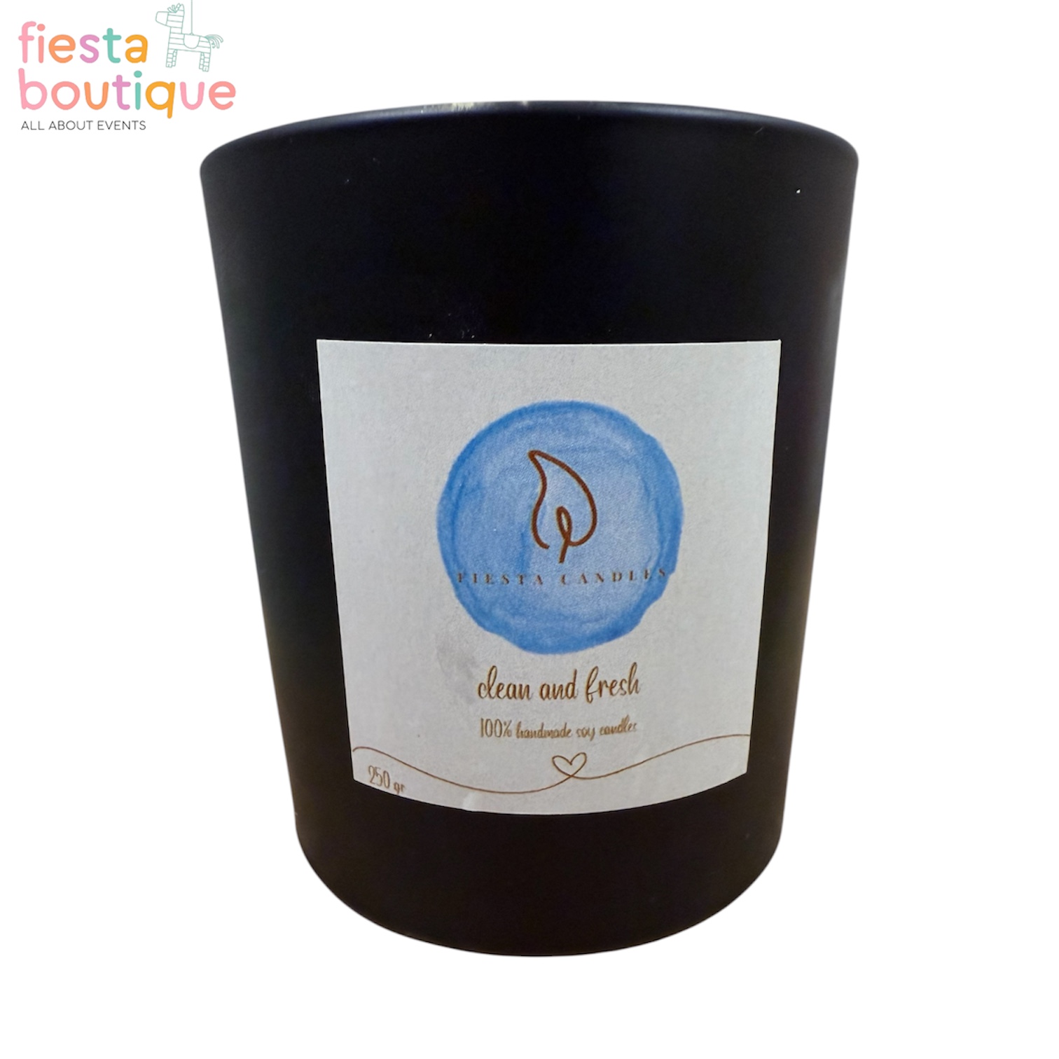 Κερί Σόγιας σε Γυάλινο Μαύρο Ποτήρι