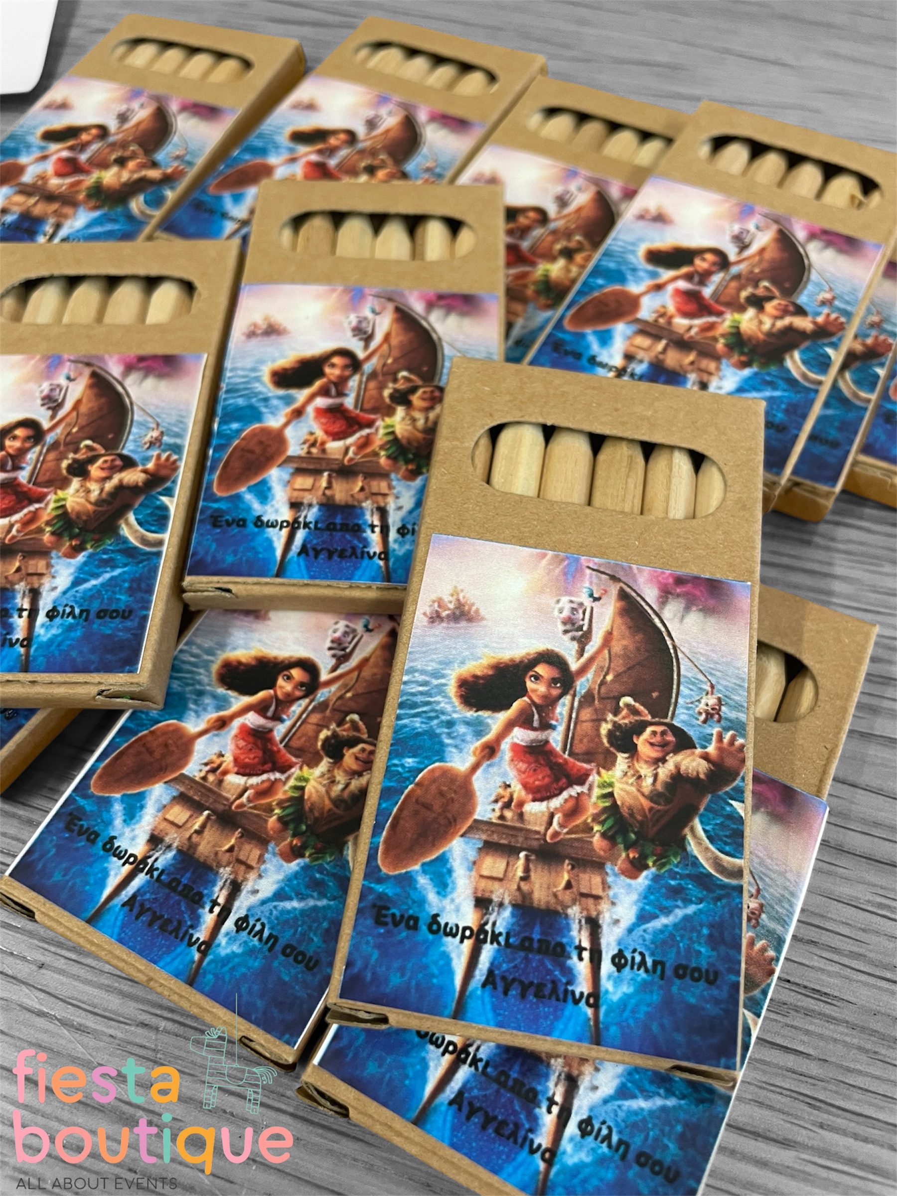 Ξυλομπογιές 6 τεμ. με εκτύπωση Βαϊάνα