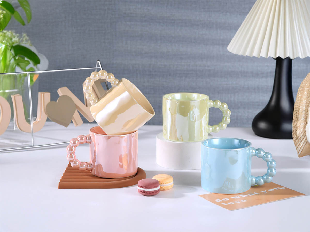 Κεραμικές κούπες Pearl Handle 320ml