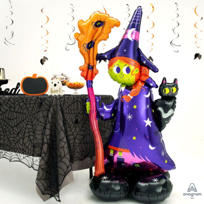 Μπαλόνια AirLoonz Τρομακτική Μάγισσα-Halloween 60 x 139 cm φουσκώνουν με αέρα.