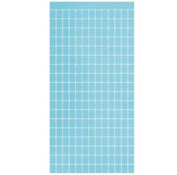 Κουρτίνα γαλάζιο παστέλ φύλλο διακοσμητικό