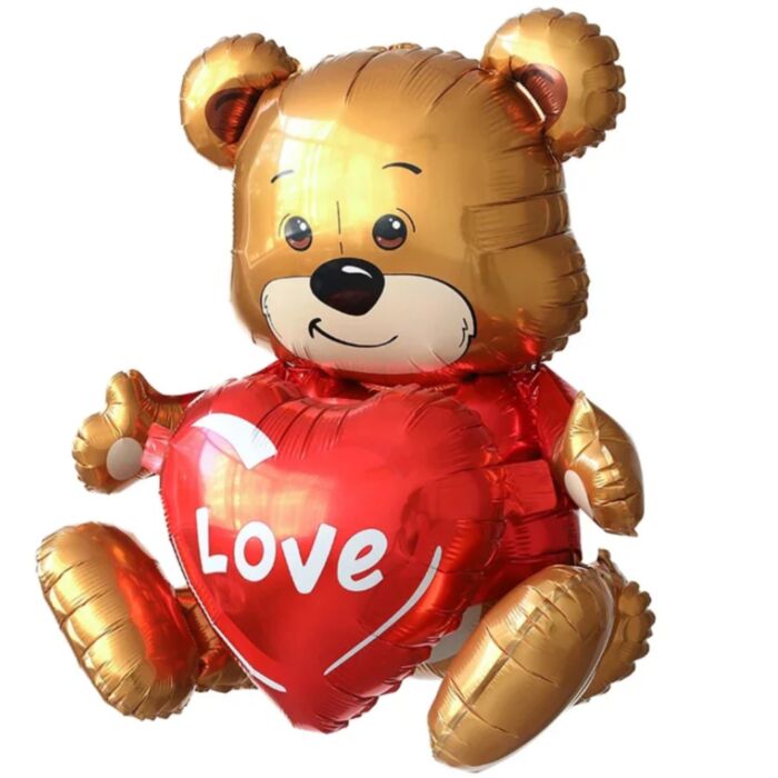 Μπαλόνι Αρκουδάκι με Καρδιά Κόκκινη 48 εκατοστά 