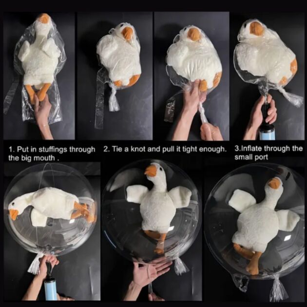 Μπαλόνι Bubble για Γέμισμα Με Δυο Λαιμούς 76 εκ. (Τεμάχιο)