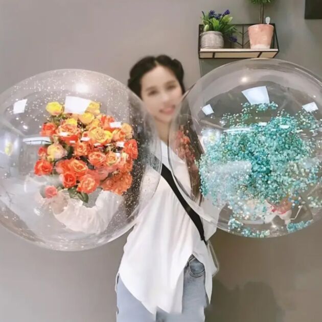 Μπαλόνι Bubble για Γέμισμα Με Δυο Λαιμούς 76 εκ. (Τεμάχιο)