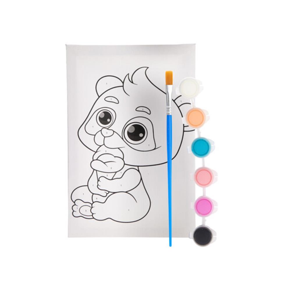 Καμβάς ζωγραφικής με νερομπογιές αρκούδακι Υ29,5x19,7x1,7εκ.