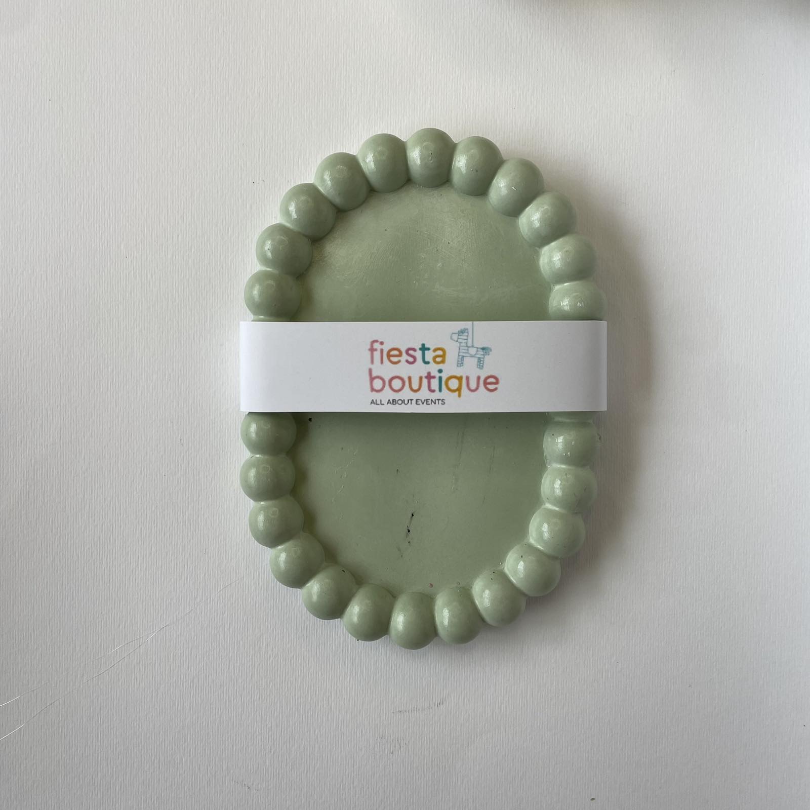 Διακοσμητικός δίσκος οβάλ- Bubble φυστικί