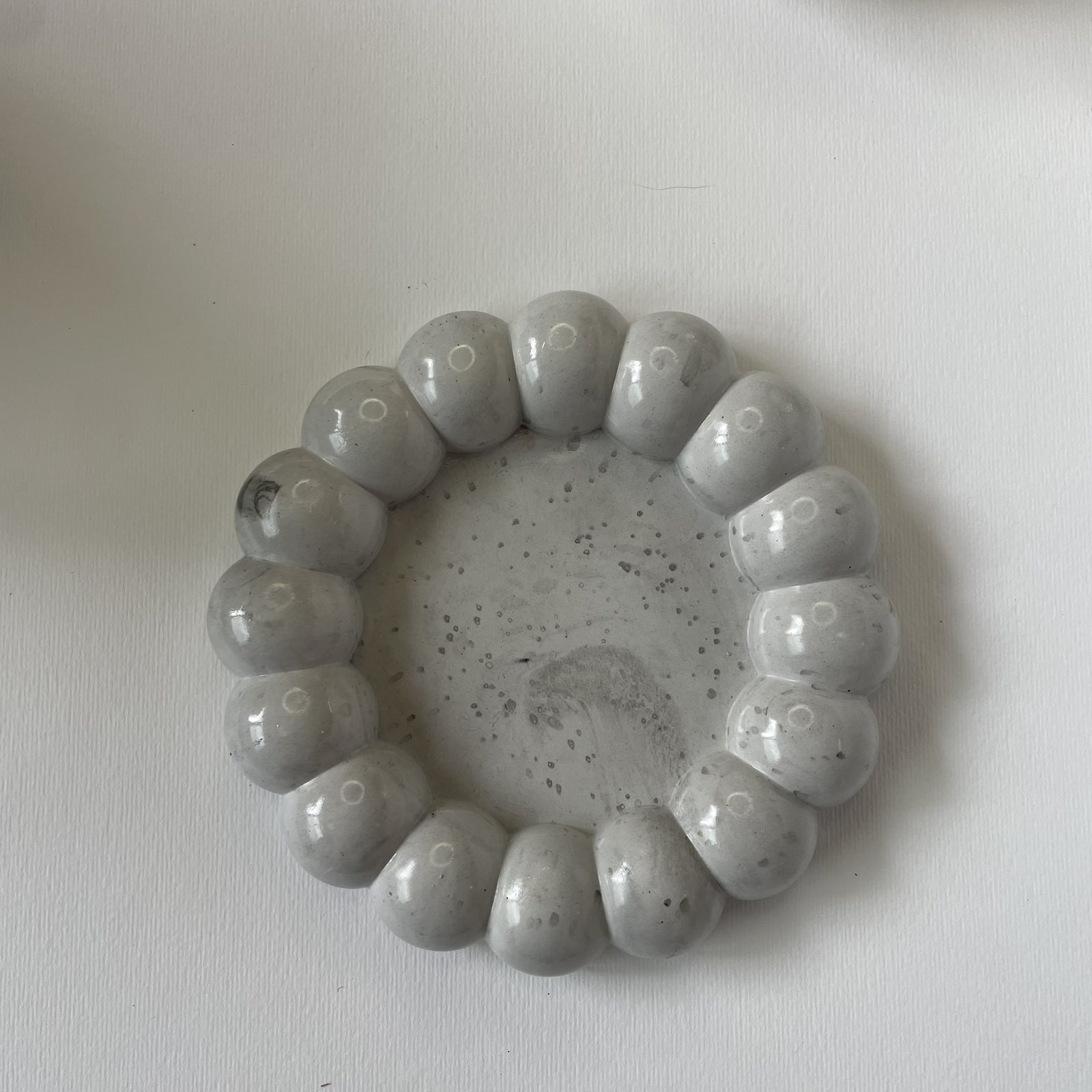 Διακοσμητικός δίσκος στρόγγυλος- Bubble εφέ μάρμαρο