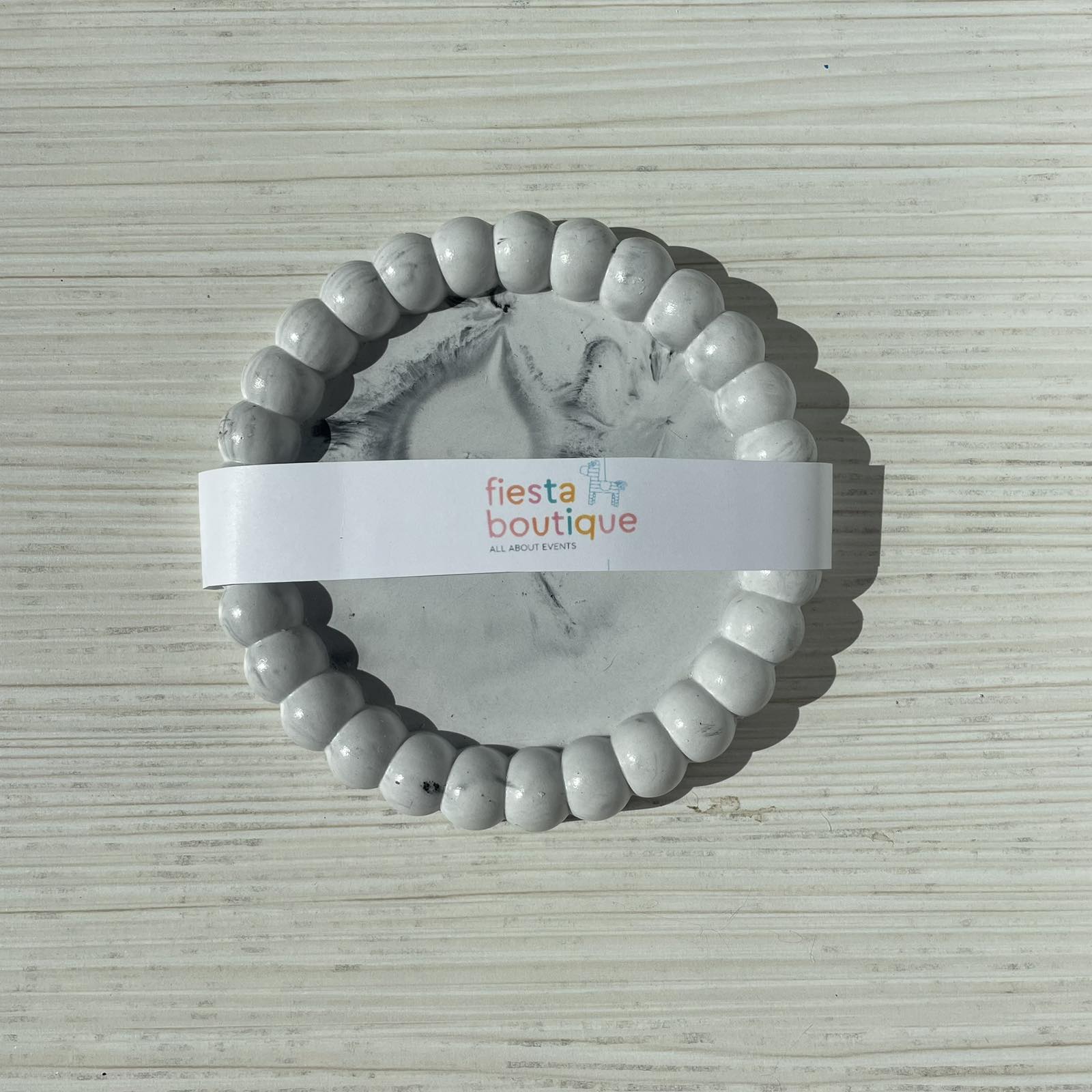 Διακοσμητικός δίσκος στρόγγυλος - Bubble εφέ μαρμάρου