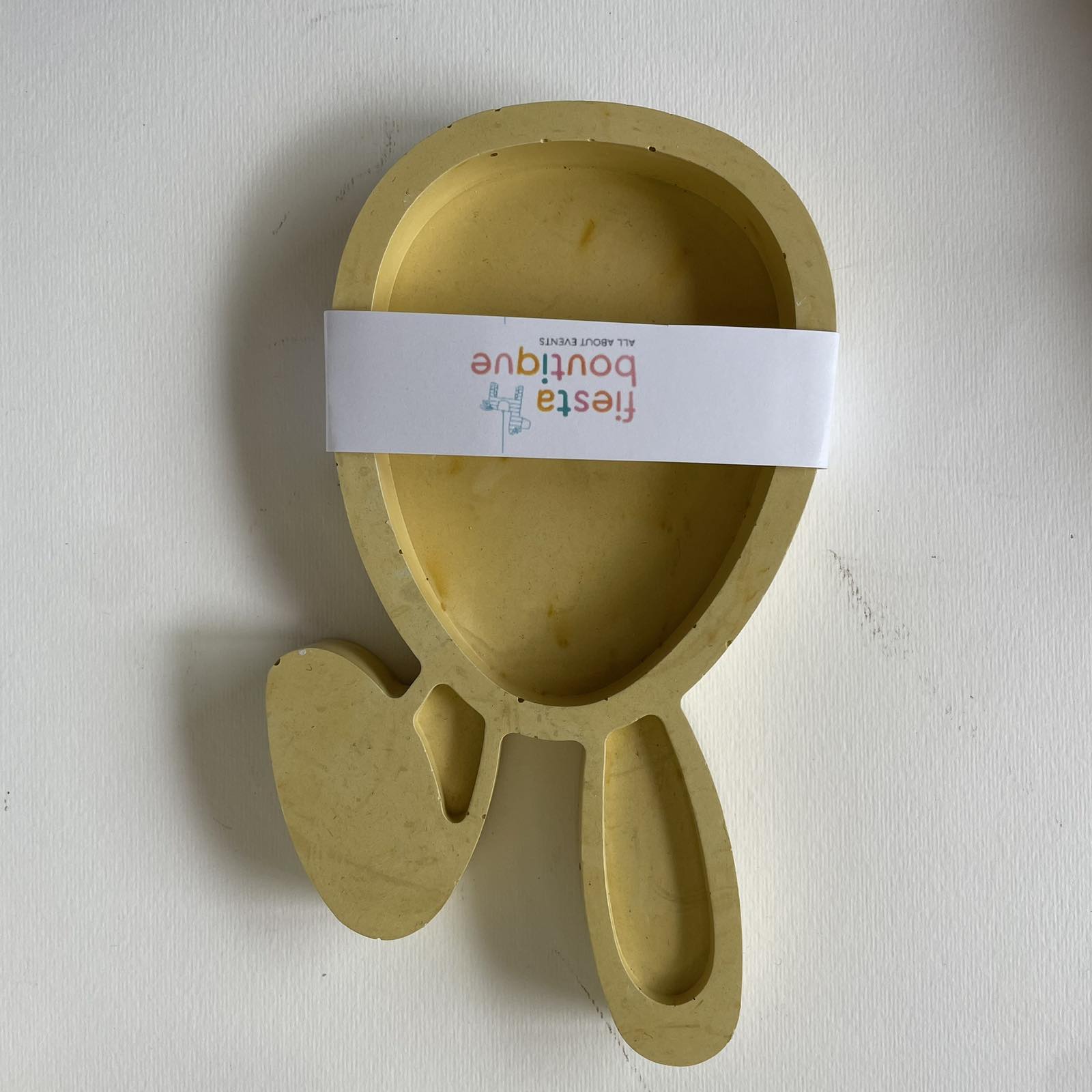 Διακοσμητικός δίσκος λαγός κίτρινο