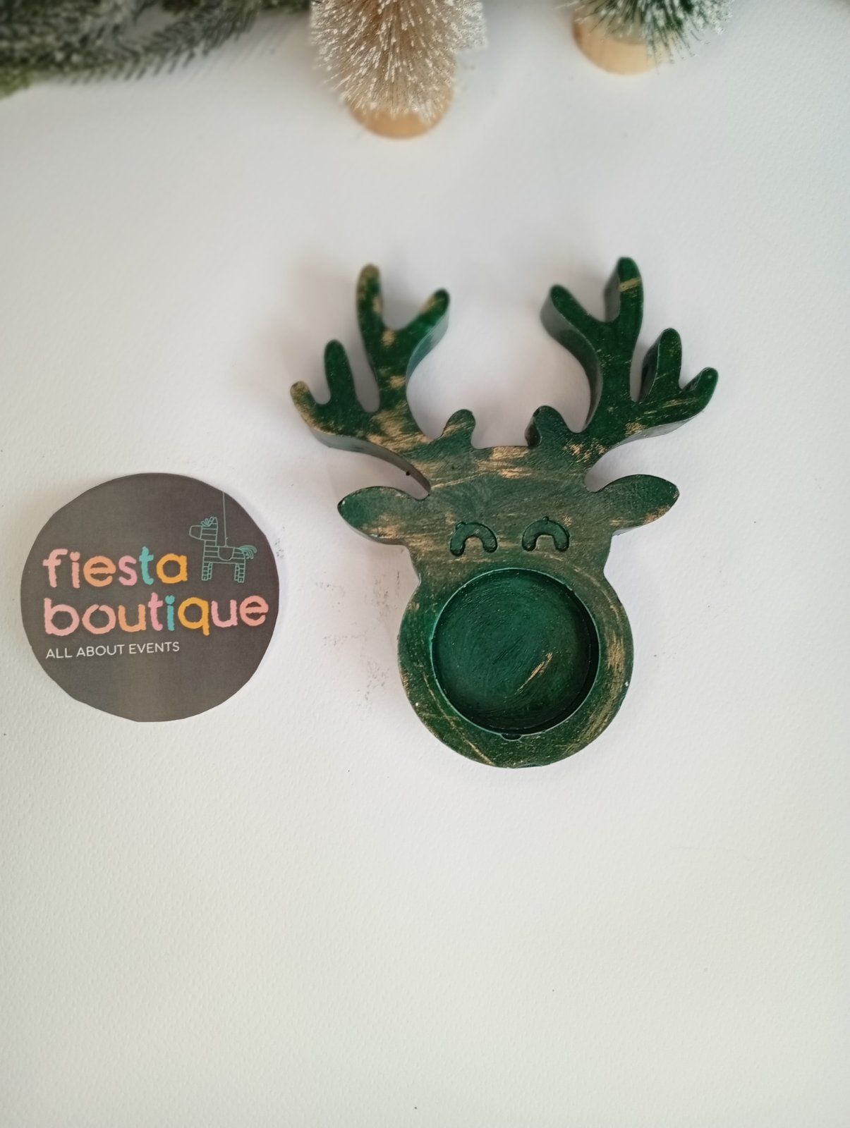 Χριστουγεννιάτικο Κηροπήγιο/Διακοσμητικό Τάρανδος