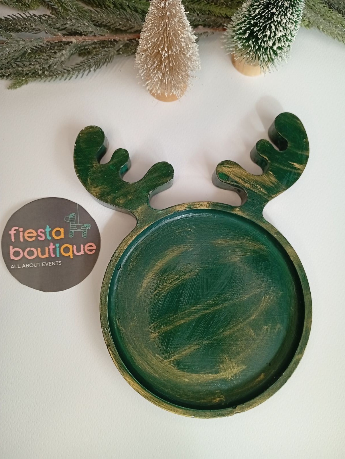 Χειροποίητη Χριστουγεννιάτικη Πιατέλα/Διακοσμητικό Τάρανδος