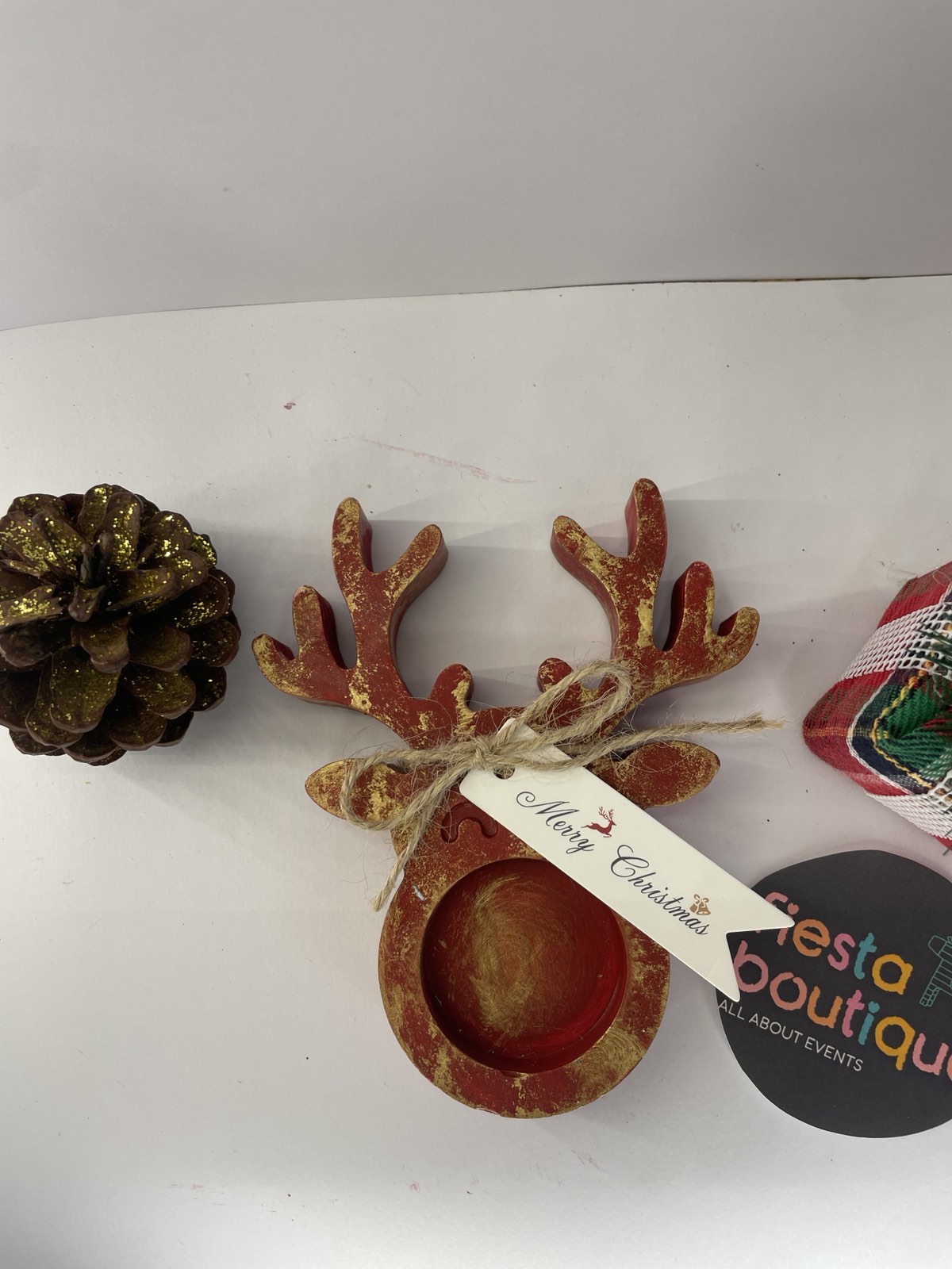 Χριστουγεννιάτικο Κηροπήγιο/Διακοσμητικό Τάρανδος