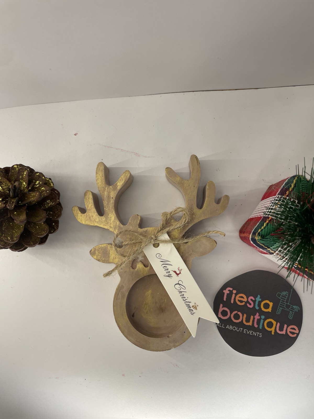 Χριστουγεννιάτικο Κηροπήγιο/Διακοσμητικό Τάρανδος