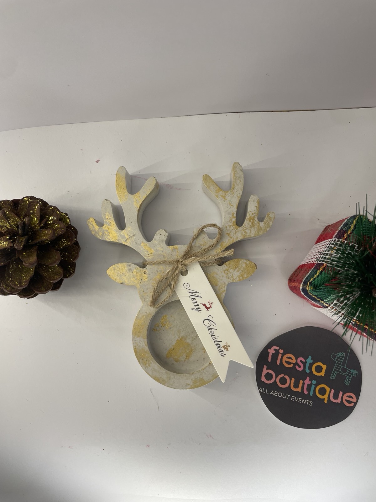 Χριστουγεννιάτικο Κηροπήγιο/Διακοσμητικό Τάρανδος