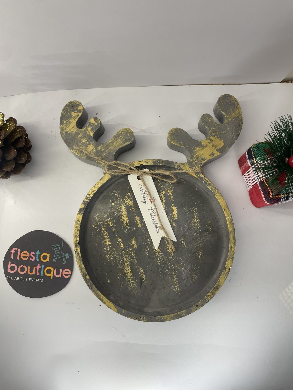 Χειροποίητη Χριστουγεννιάτικη Πιατέλα/Διακοσμητικό Τάρανδος