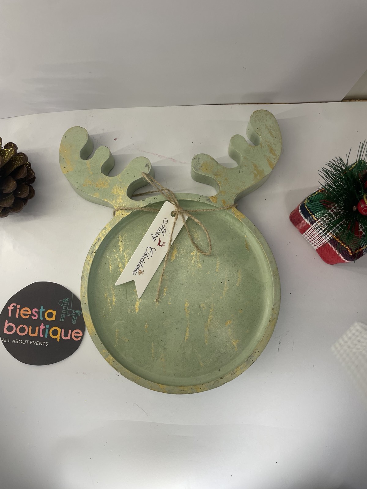 Χειροποίητη Χριστουγεννιάτικη Πιατέλα/Διακοσμητικό Τάρανδος