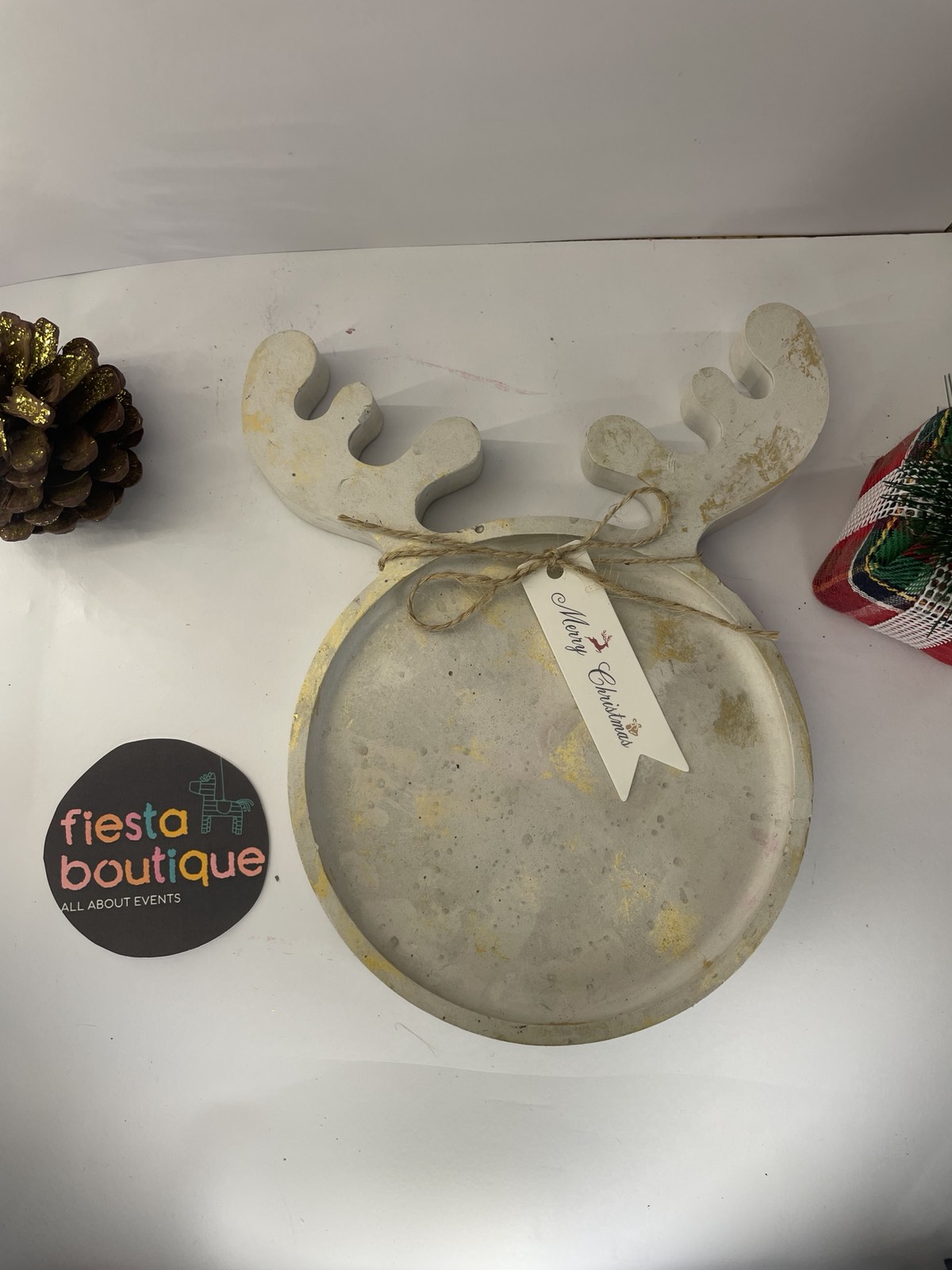 Χειροποίητη Χριστουγεννιάτικη Πιατέλα/Διακοσμητικό Τάρανδος