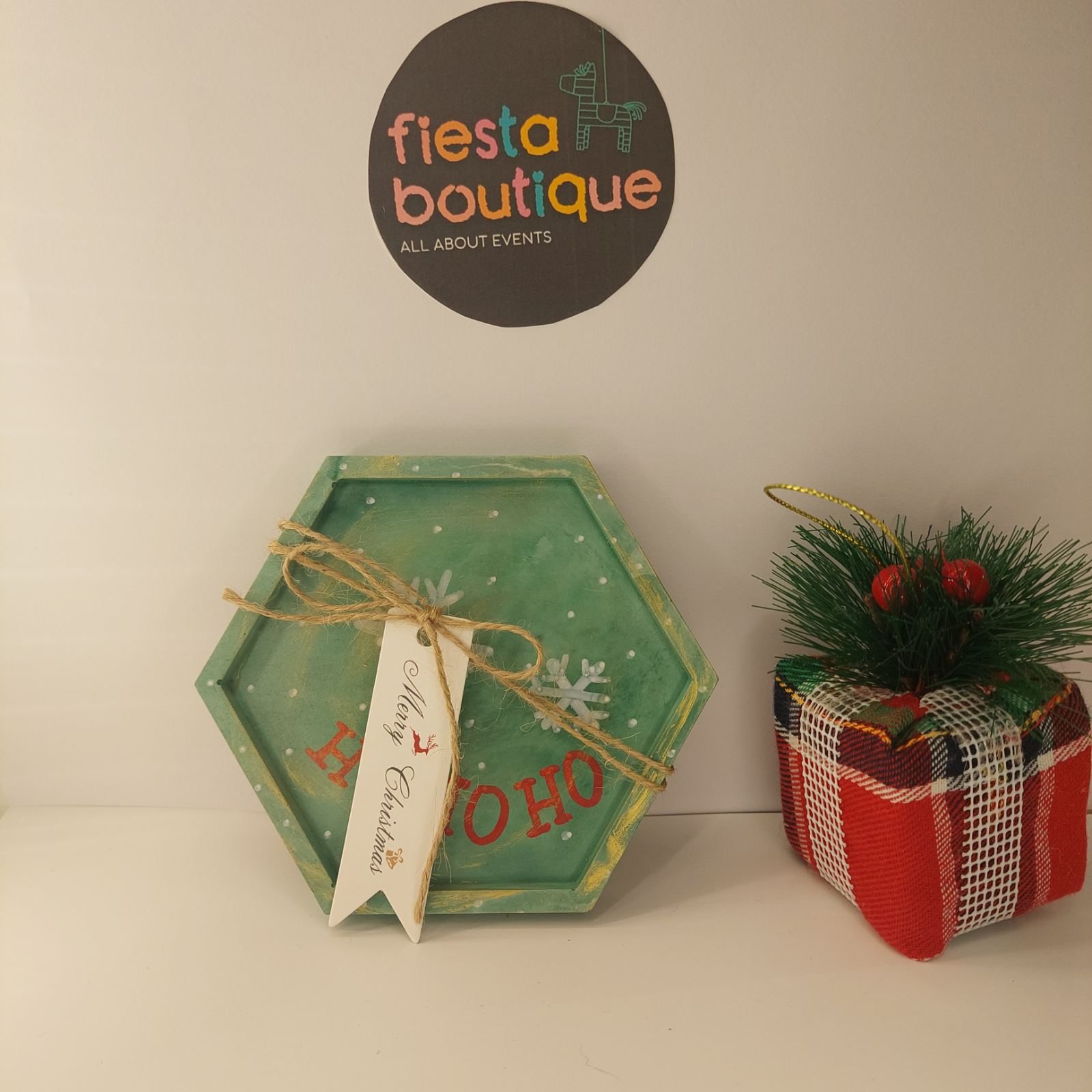 Χειροποίητο Εξάγωνο Σουβέρ ζωγραφισμένο στο χέρι «Ηο Ηο Ηο»