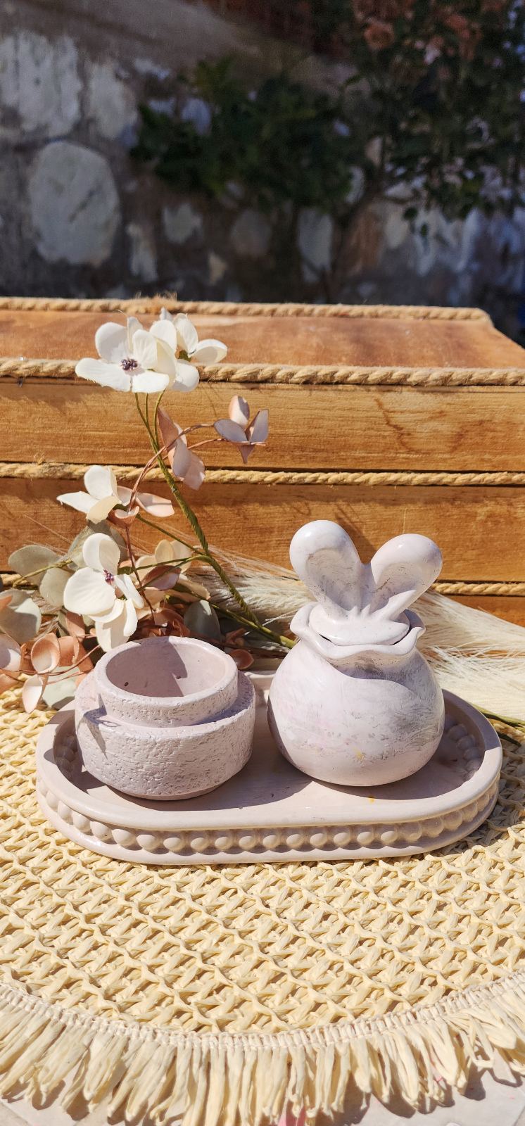 Treasure: Χειροποίητο Σετ Διακόσμησης & Οργάνωσης με Λαγουδάκι