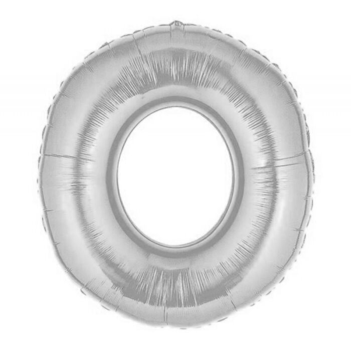 Μπαλόνια Foil Αριθμοί Ασημί Μηδέν 1μ.