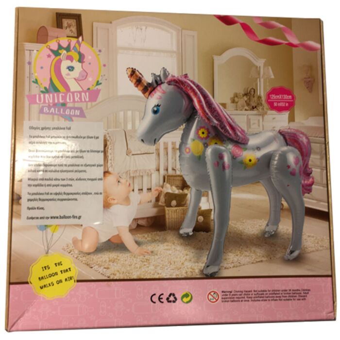 Μπαλόνι μονόκερος Airwalker 115 εκ. (1 μέτρο και 15 εκατοστά)