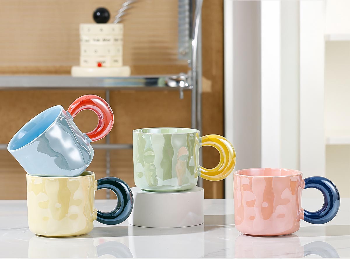 Κούπες μεταλιζέ δίχρωμες κίτρινο