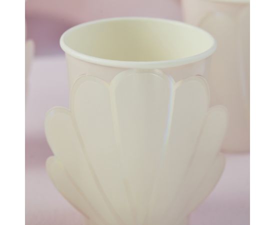 Ποτήρια Χάρτινα Κοχύλι Γοργόνας (8 τεμ.)