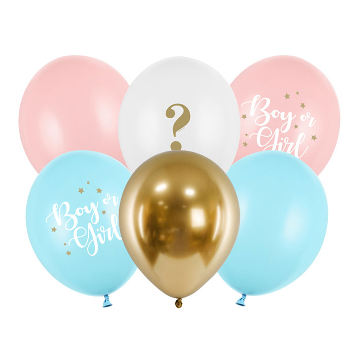 Σετ Μπαλόνια Latex Boy or Girl 30εκ. (6 τεμ.)