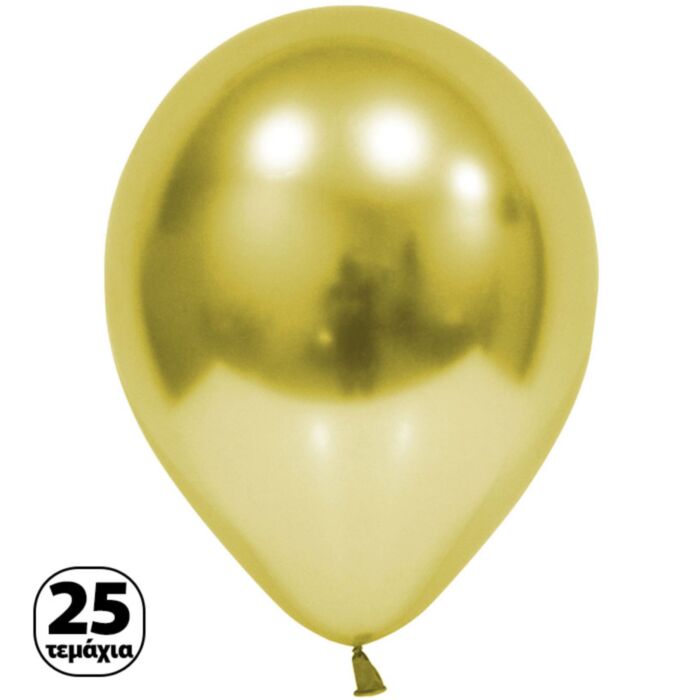 Μπαλόνι 30 εκ. χρυσό chrome 25 τεμάχια