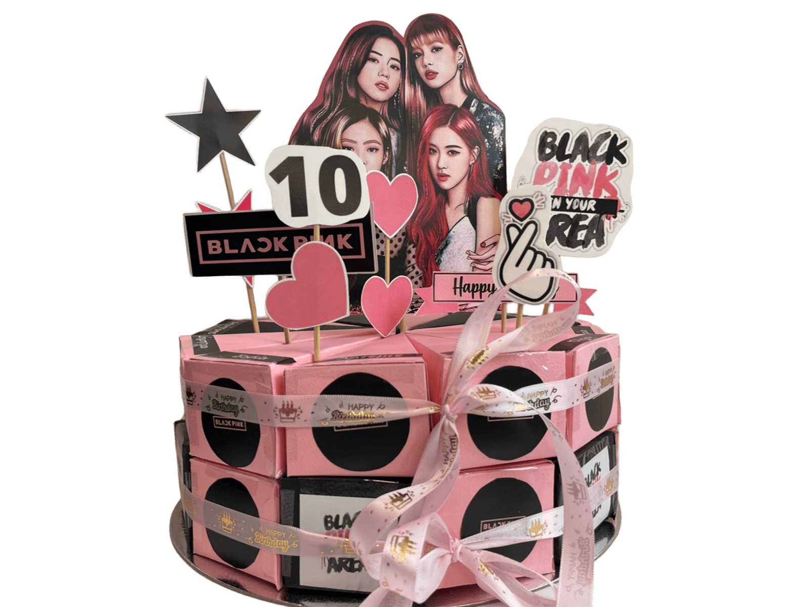 Χάρτινη τούρτα Black Pink