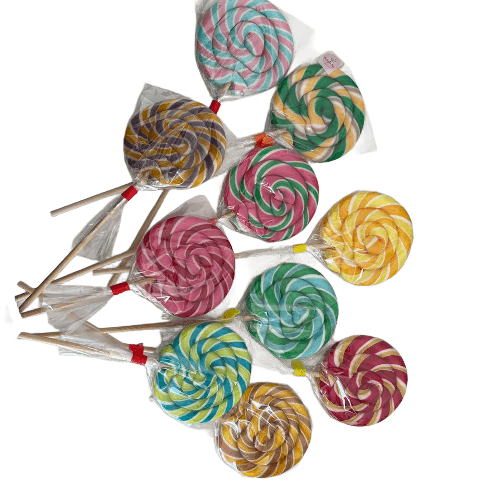 Χειροποίητες πολύχρωμες πιρουλέτες με γεύση τσιχλόφουσκα 40γρ