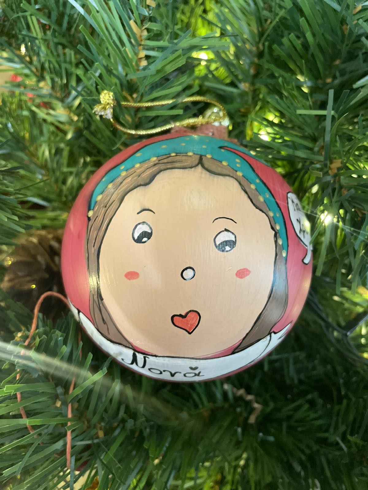 Χειροποίητη Προσωποποιημένη Χριστουγεννιάτικη Μπάλα 