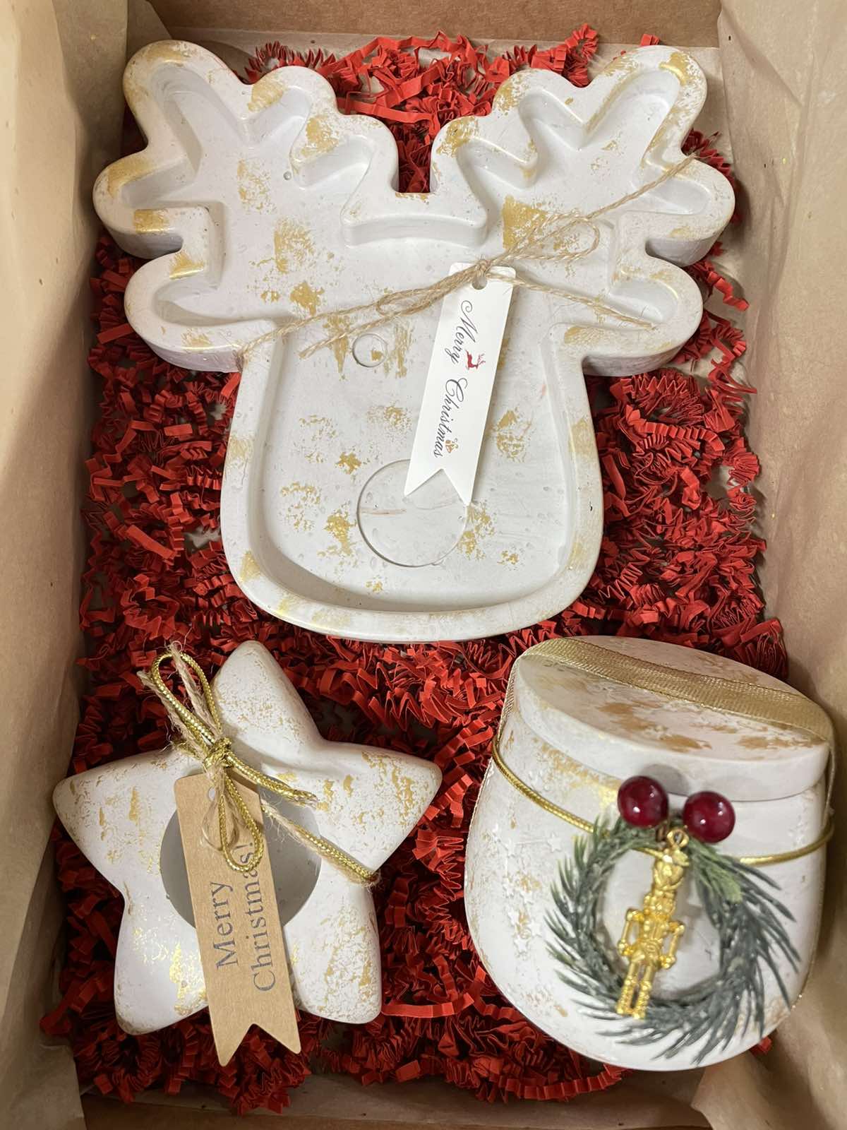 Χριστουγεννιάτικο Σετ Δώρου: Ελαφάκι - Αστέρι - καρυοθραύστης