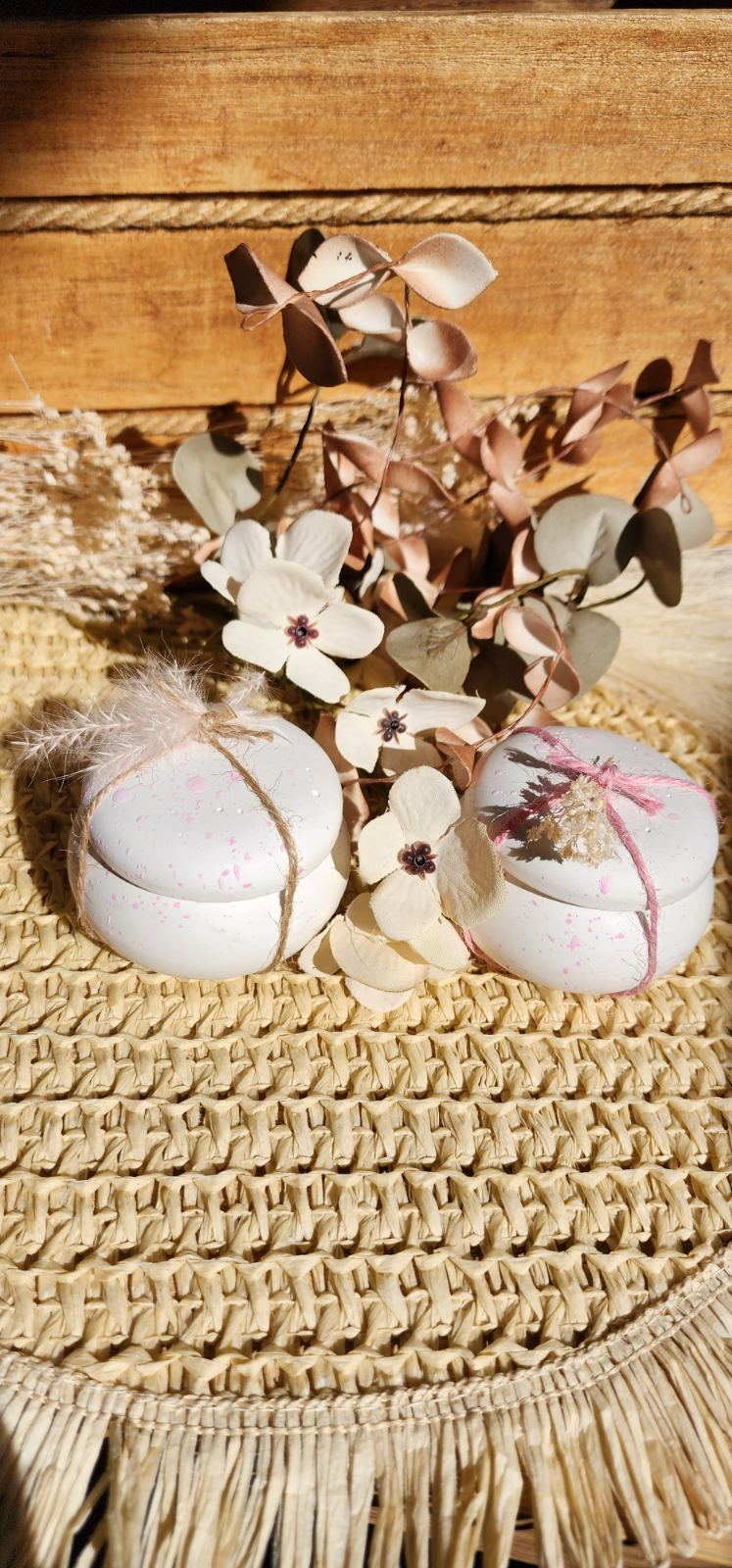 Χειροποίητη κεραμική Μπομπονιέρα Macaron