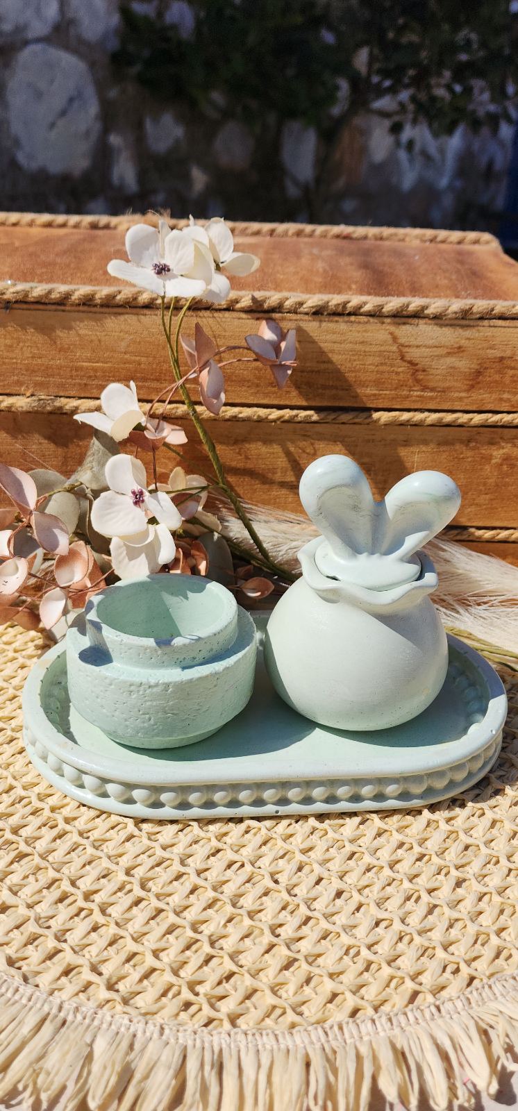 Treasure: Χειροποίητο Σετ Διακόσμησης & Οργάνωσης με Λαγουδάκι