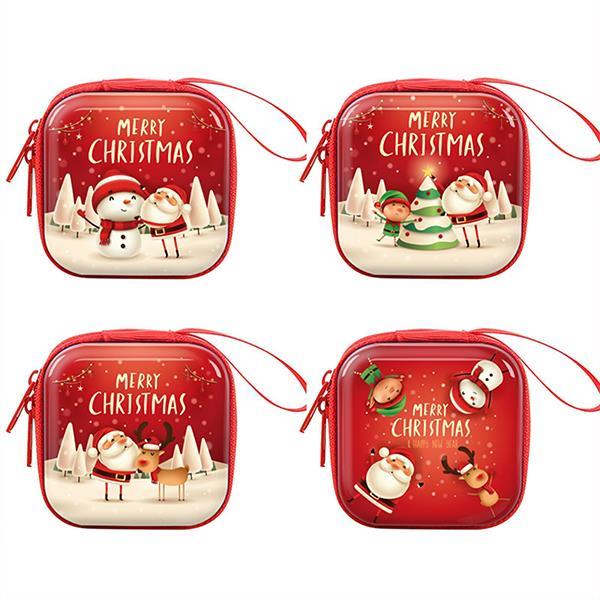 Πορτοφολάκι χριστουγεννιάτικο για κέρματα 7,5x7,5εκ